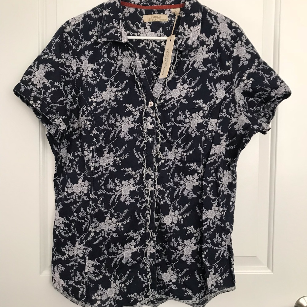 Natural Reflections Floral Blouse